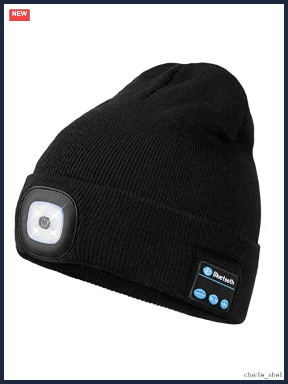 Bluetooth Beanie with LED Light and Headphones 3 in 1 Winter Hat